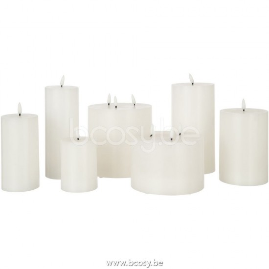 J Line Jline Jolipa 26948 Kaars Led 3 Vlammen Wit Large