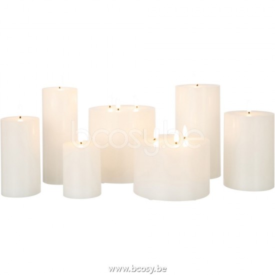 J Line Jline Candle Led 3 Flames White Large candles