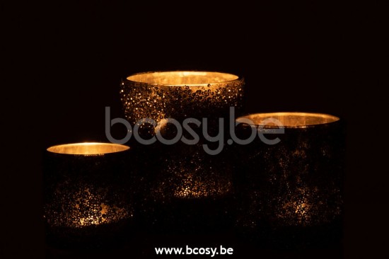 J Line Jline Teelichthalter Paillette Glas Rauchgrau Large t lichthalter teelichtleuchter teelichte