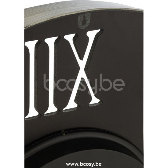 horloges murales Jolipa J Line Jline Horloge Ronde 4 Chiffres Romains Engrenage Metal Antique Cuivre