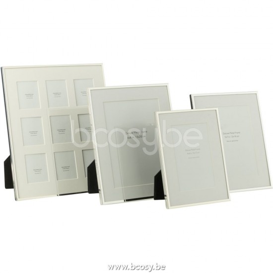 cadre cadres photo Jolipa J Line Jline Cadre Photo Passe Partout Bord Fn 9 Pieces 5X6,5 Metal Argent