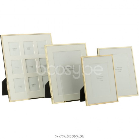 cadre cadres photo Jolipa J Line Jline Cadre Photo Passe Partout Bord Fn 9 Pieces 5X6,5 Or Argent