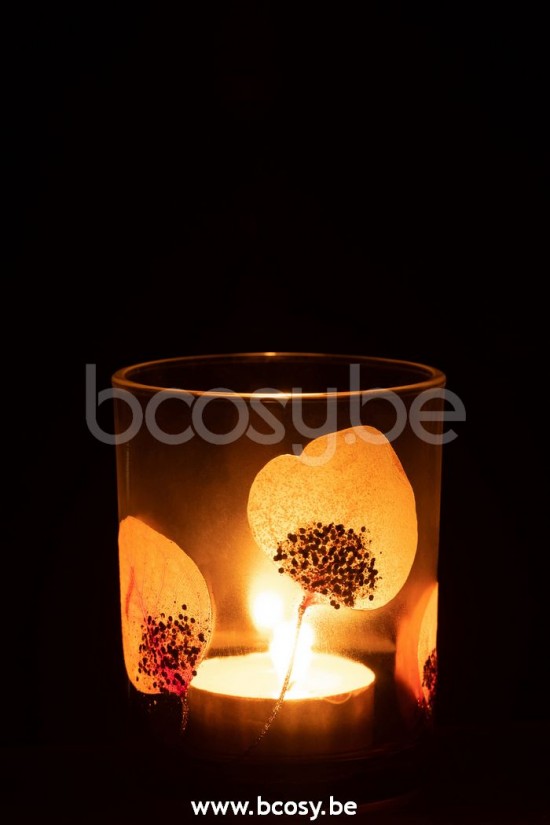 photophores Jolipa J Line Jline Photophore Feuille Sechee Ocre Paillettes Medium