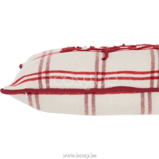 coussins Jolipa J Line Jline Coussin Texte Polyester Rouge Blanc Assortiment De 2