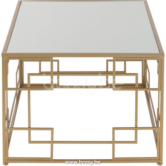 tables de salon basse Jolipa J Line Jline Table De Salon Lignes Metal Verre Or