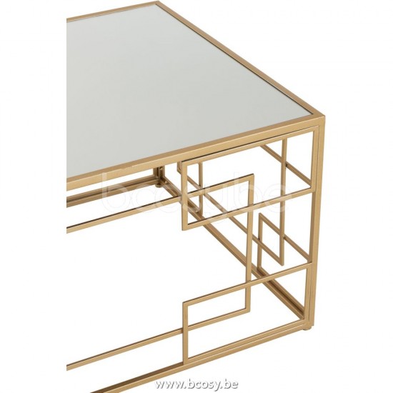 J Line Jline Coffee Table Lines Metal Glass Gold coffee tables