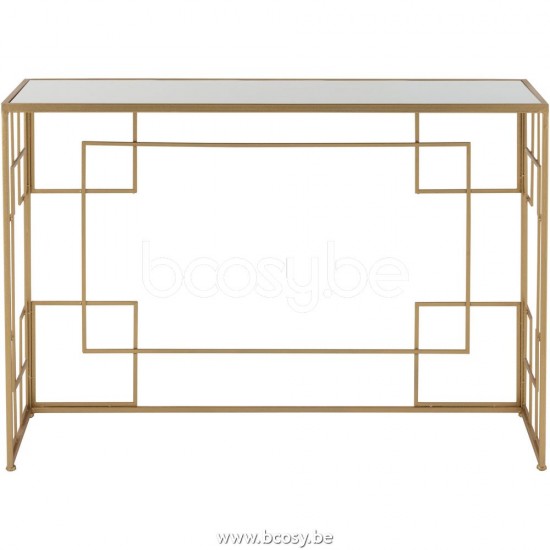 J Line Jline Jolipa 28701 Console Lijnen Metaal Glas Goud