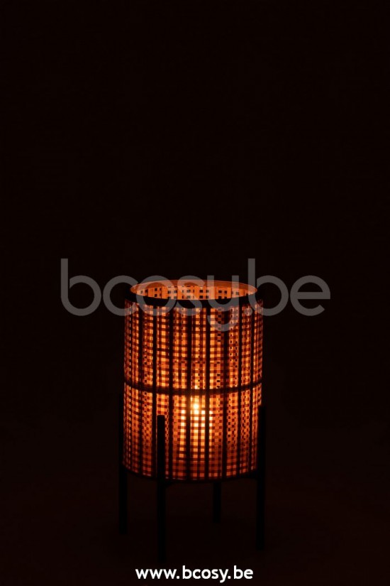 lanternes photophores Jolipa J Line Jline Lanterne A Pied Bamboo Naturel Small