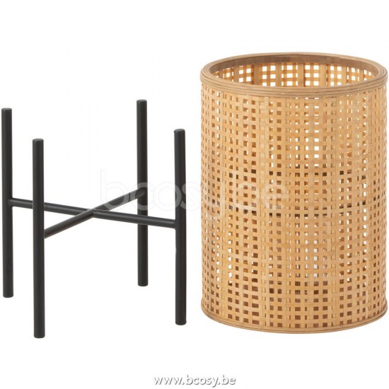 J Line Jline Jolipa 28729 Lantaarn Op Voet Bamboo Naturel Small