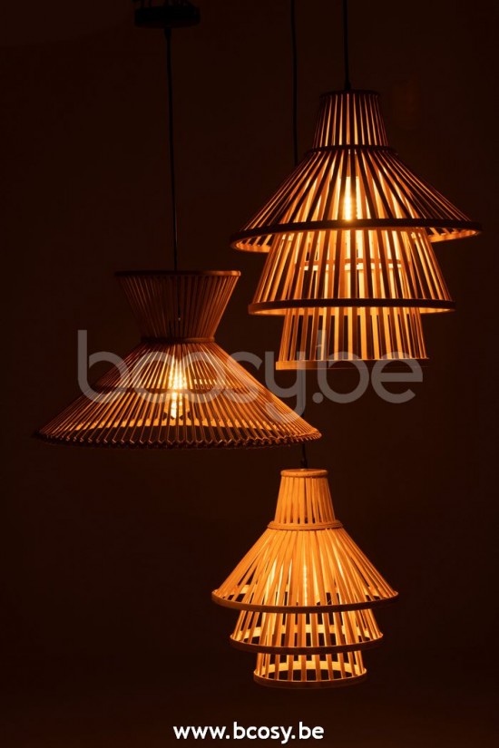 J Line Jline Hängelampe Schichten Bambus Naturell Small Haengelampen Haengeleuchten Pendelleuchten Pendellampen