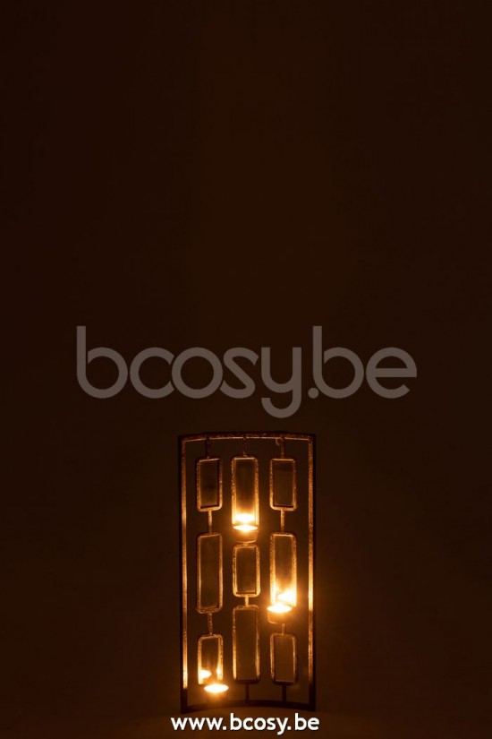 miroirs Jolipa J Line Jline Wanddeco Photophore Metal Miroir Gris Small