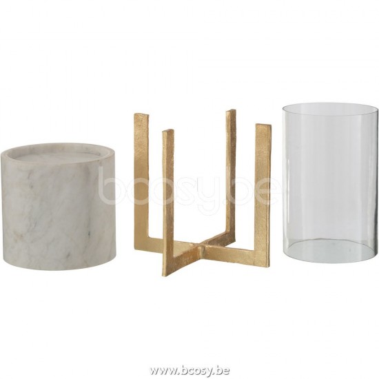 lanternes photophores Jolipa J Line Jline Photophore Verre Base Marbre Metal Gris Champagnelarge