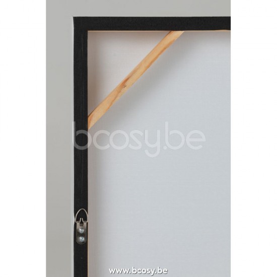 tableaux peintures Jolipa J Line Jline Peinture Carre Canevas Bois Noir Or