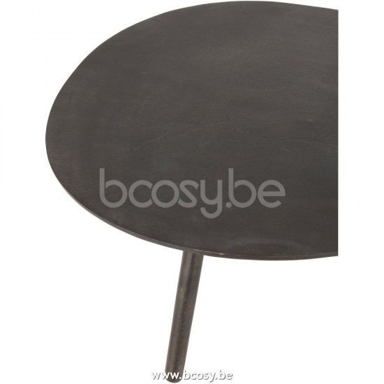 tables de salon basse Jolipa J Line Jline Table De Salon Goutte Aluminium Fer Noir Small