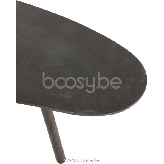 J Line Jline Jolipa 28820 Salontafel Druppel Aluminium Ijzer Zwart Small
