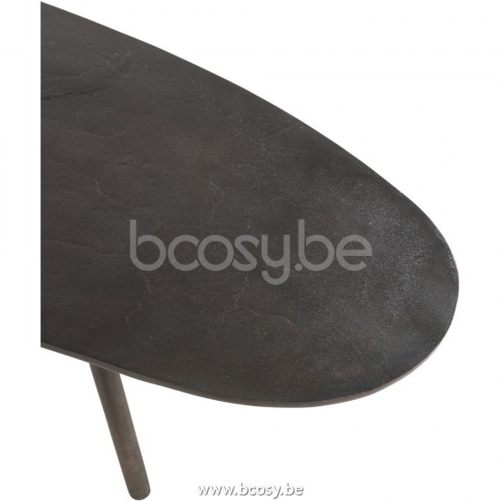 tables de salon basse Jolipa J Line Jline Table De Salon Goutte Aluminium Fer Noir Large