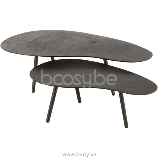 J Line Jline Coffee Table Drop Aluminium Iron Black Large coffee tables