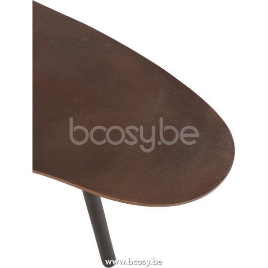 J Line Jline Jolipa 28823 Salontafel Druppel Aluminium Ijzer Bruin Small