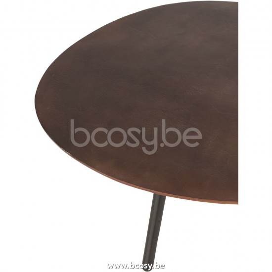 tables de salon basse Jolipa J Line Jline Table De Salon Goutte Aluminium Fer Marron Large