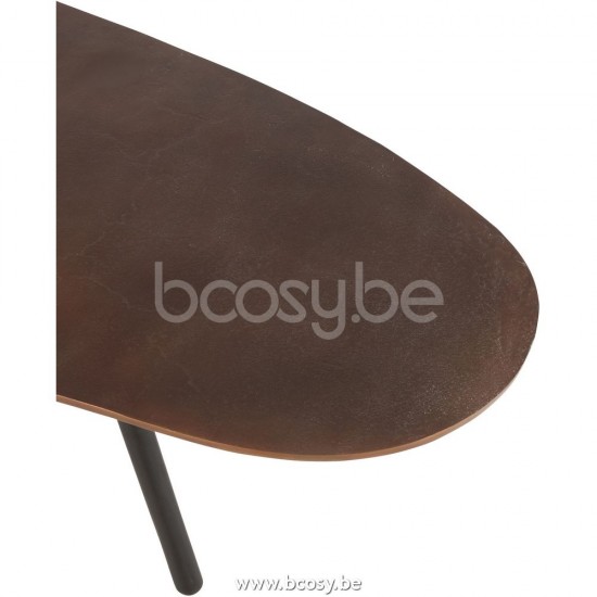 J Line Jline Jolipa 28824 Salontafel Druppel Aluminium Ijzer Bruin Large