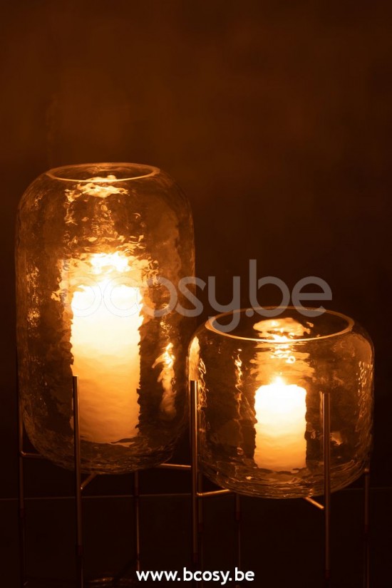 J Line Jline Vase Rund Fuß Glas Durchsichtig Large vases