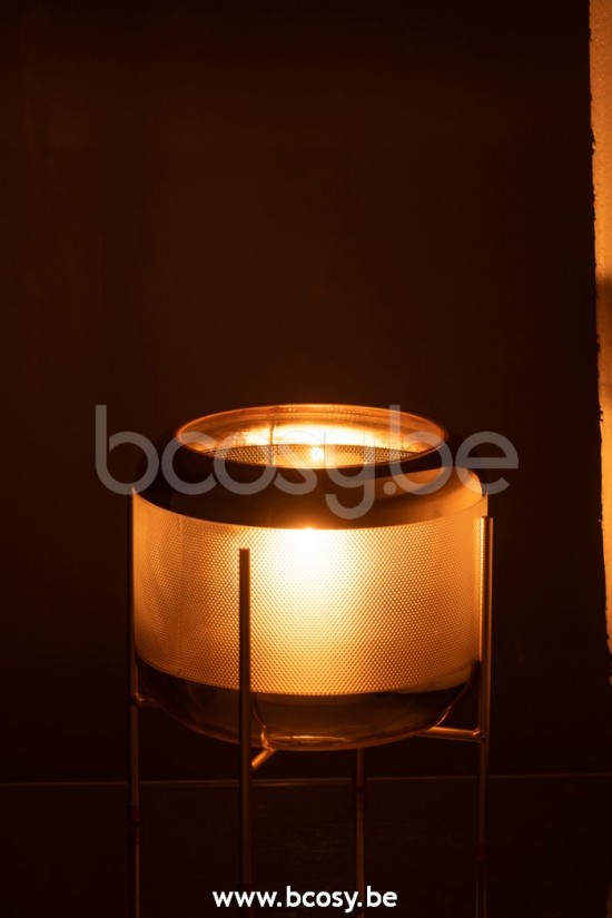 vases Jolipa J Line Jline Vase Rond Motif Sur Pied Verre Transparent Or