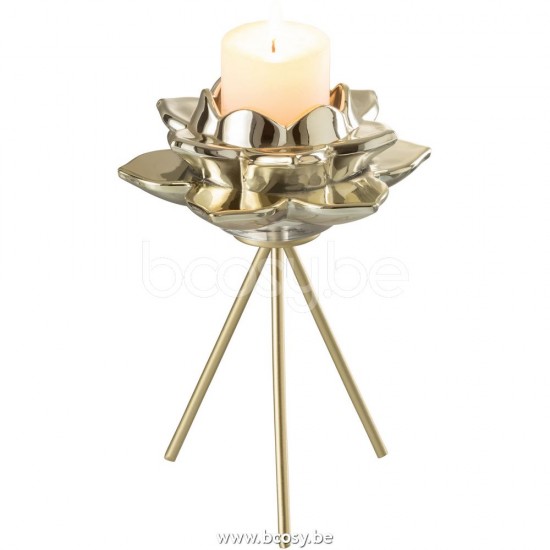 photophores Jolipa J Line Jline Photophore Sur Pied Fleur Verre Or Large