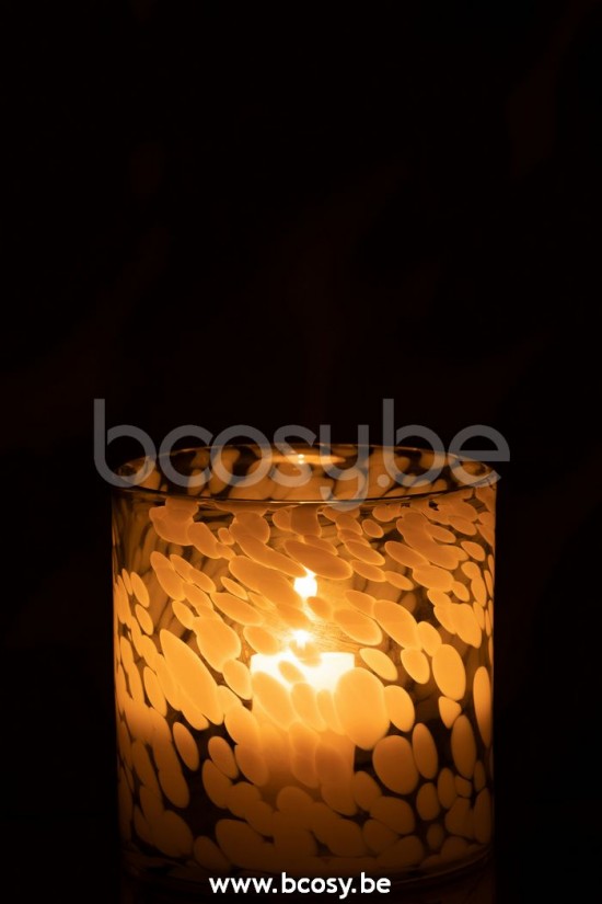 photophores Jolipa J Line Jline Photophore Tache Verre Gris Blanc Medium