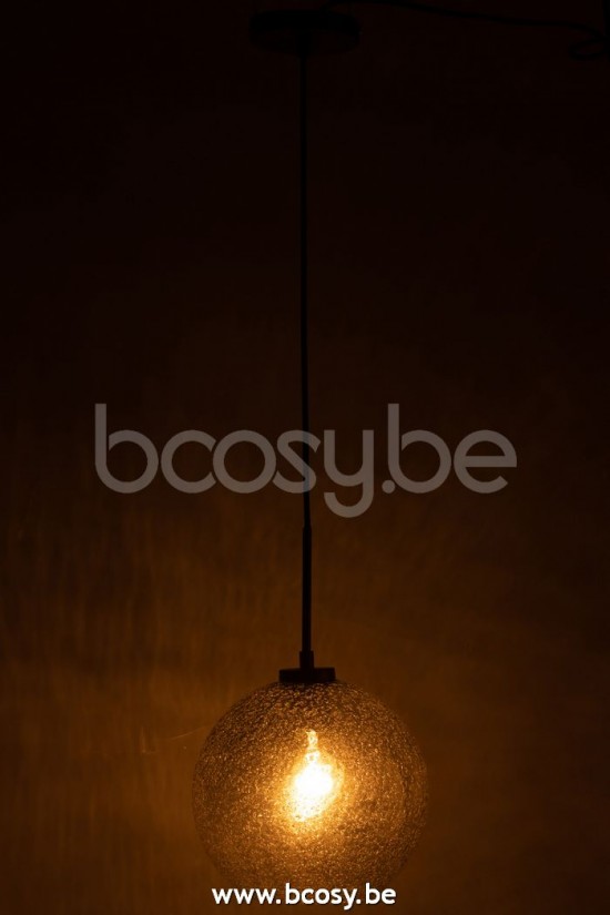 lampes suspendues suspensions pendantes Jolipa J Line Jline Lampe Boule Pois Verre Gris Large