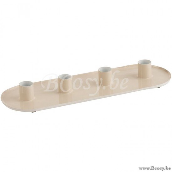 J Line Jline Kaarshouder 4Stuks Metaal Lak Beige