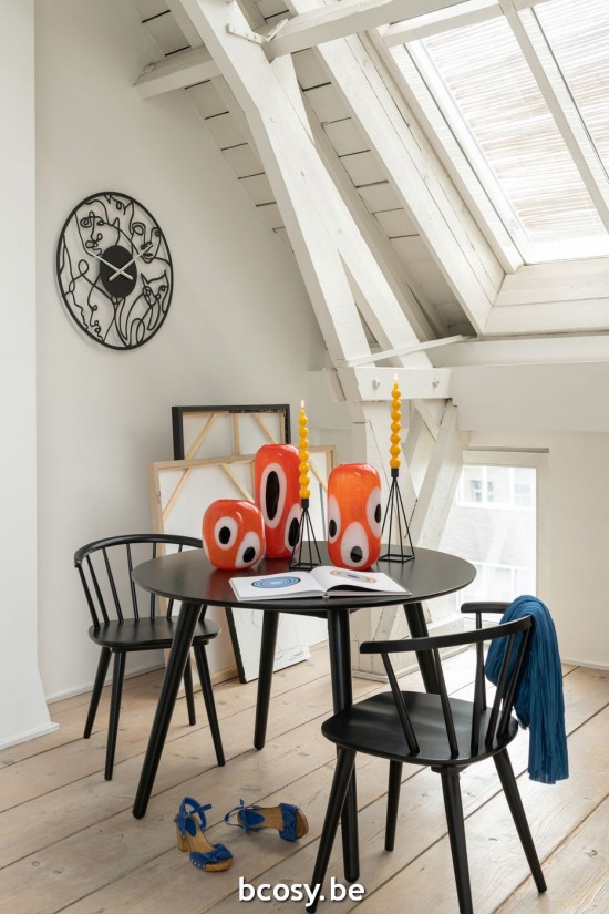 Jline Reloj Caras Metal Negro Pequeño.