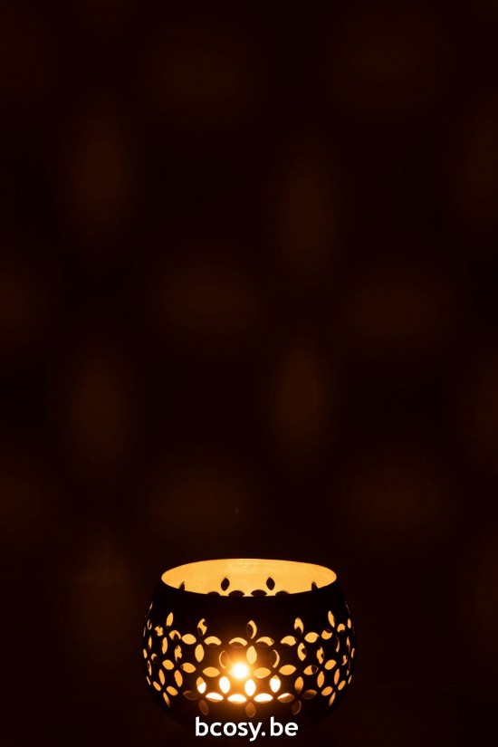 J Line photophores Jolipa Photophore Perfore Fer Noir Mat.