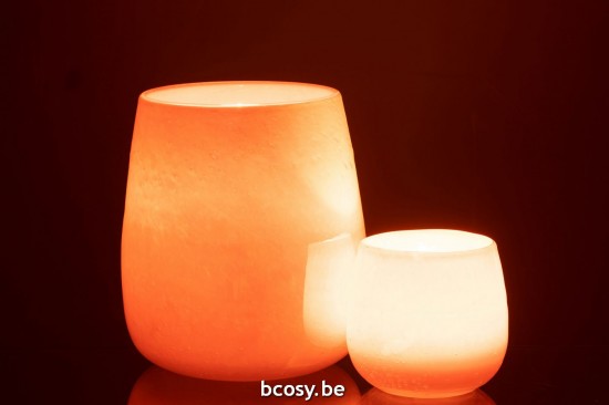 Jline Vase Juliette Glas Orange Rosa Large vases.