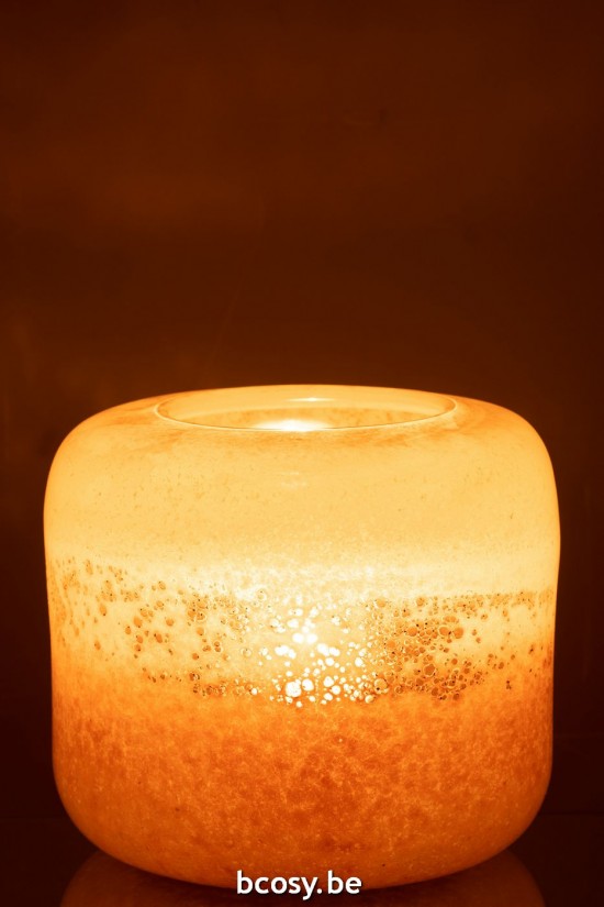 J Line vases Jolipa Vase Opi Verre Marron Beige Large.