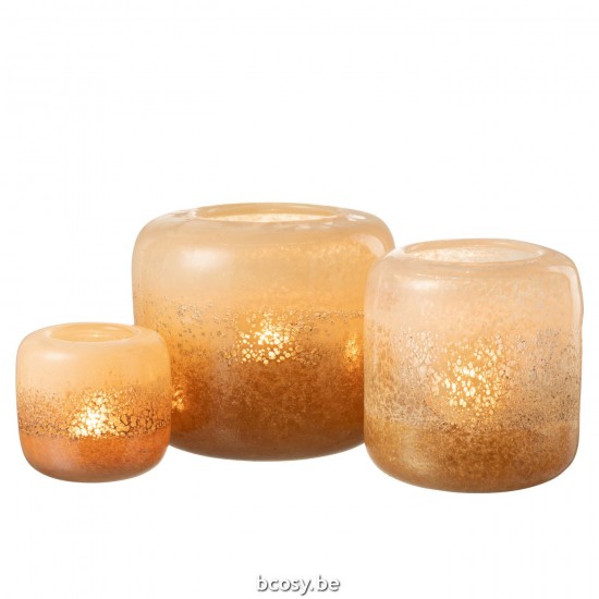 J Line Vase Opi Glass Brown Beige Large.