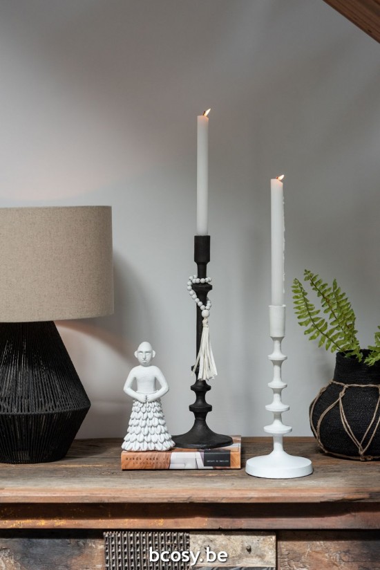 Jline Candelabro Izy Aluminio Negro Small.