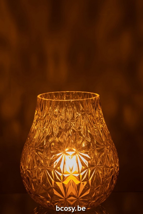 J Line vases Jolipa Vase Nox Taille Verre Jaune Small.