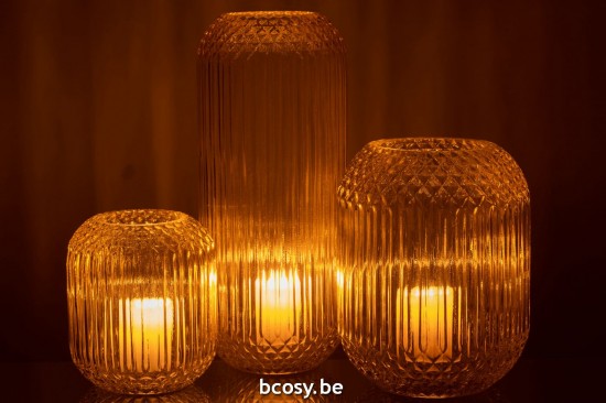 Jline Vase Gerade Geschliffen Glas Gelb Large vases.