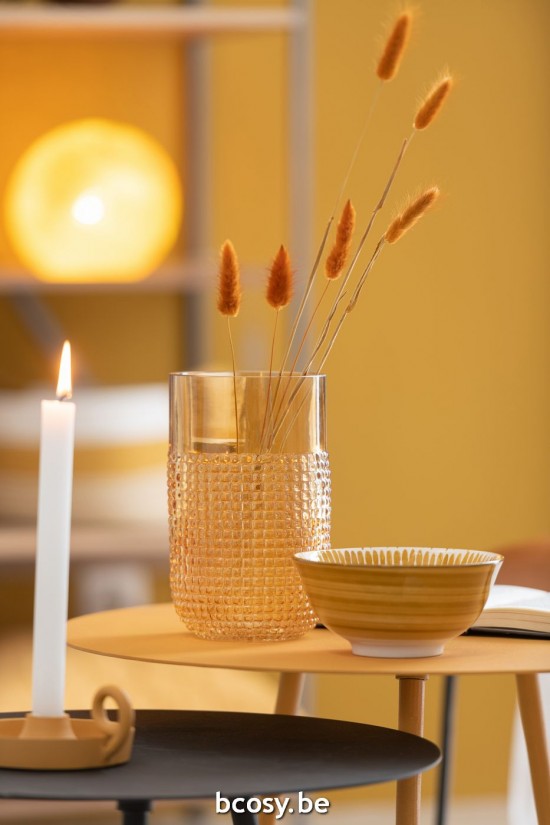 J Line Vaso Motivo Vetro Arancione Medium Jarrón Motivos Vidrio Naranja Medium.