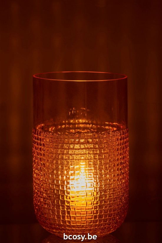 J Line vases Jolipa Vase Motif Verre Orange Medium.