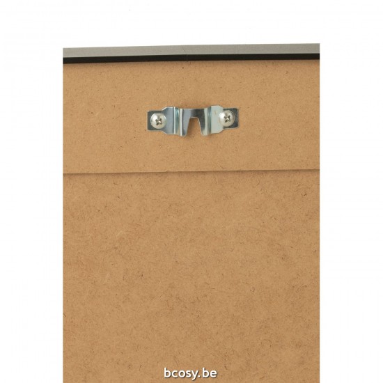 J Line Miroir mural Miroirs murals Jolipa Miroir Octogone Verre Metal Noir.