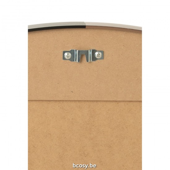 J Line Miroir mural Miroirs murals Jolipa Miroir Rond Metal Bois Noir Large.