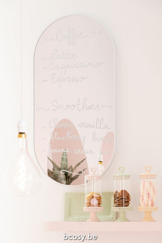 Jline Mirror Oval Glass Metal White.