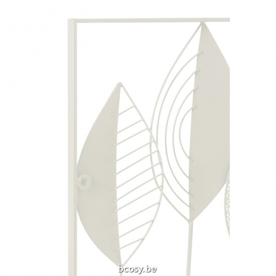 J Line sculpture murale Sculptures murales Jolipa Decoration Murale Feuilles Metal Bamboo Mix Large.