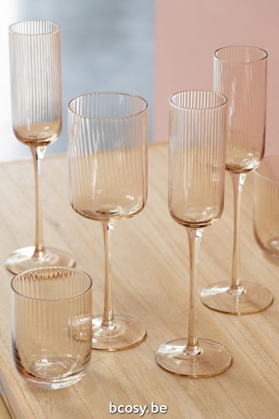 Jline Vaso De Agua Kyle Vidrio Ambar.