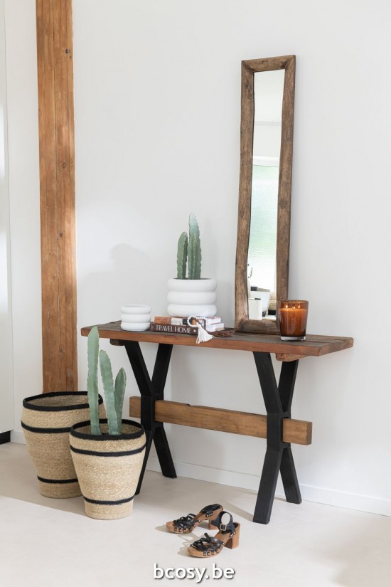 Jline Espejo Rectángular Madera Marrón Small.