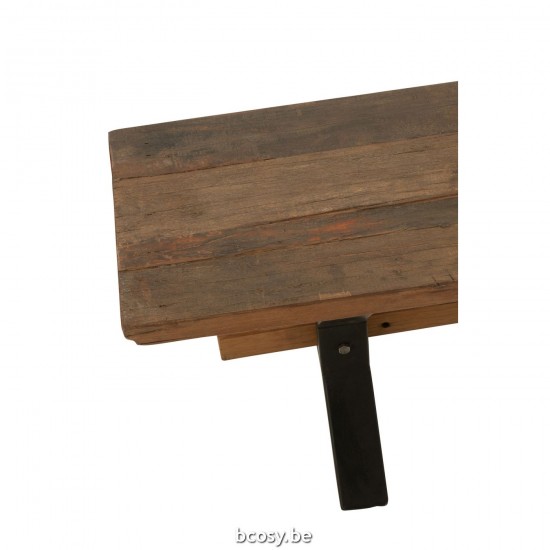 J Line Bench Vintage Wood Brown sofas couches.