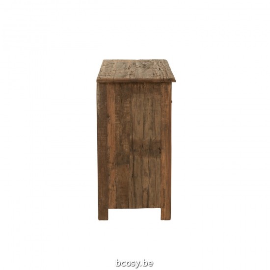 J Line armoires avec portes Jolipa Armoire Vielli Bois Marron.
