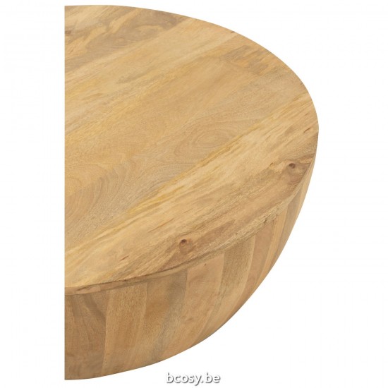 J Line tables de salon basse Jolipa Table Gigogne Camille Bois Manguier Naturel.