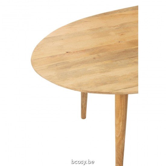 J Line Table Camille Mango Wood Natural dining dinner tables.